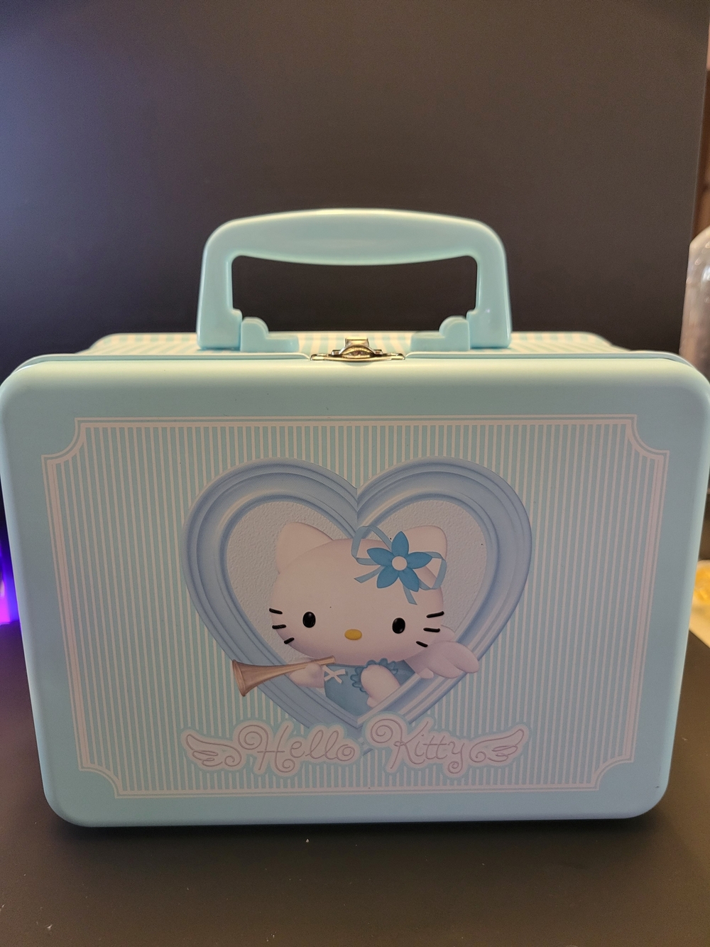 Rare Hello Kitty Blue Angel Carry Case - Cute Travel & Storage